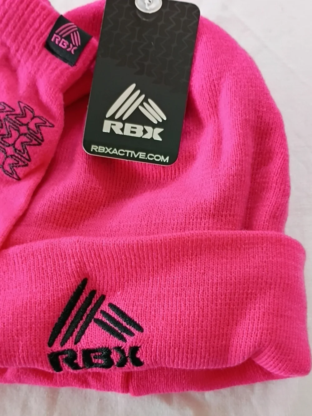 NWT RBX Girls Pink Beanie and Glove Set One Size Winter Outdoor